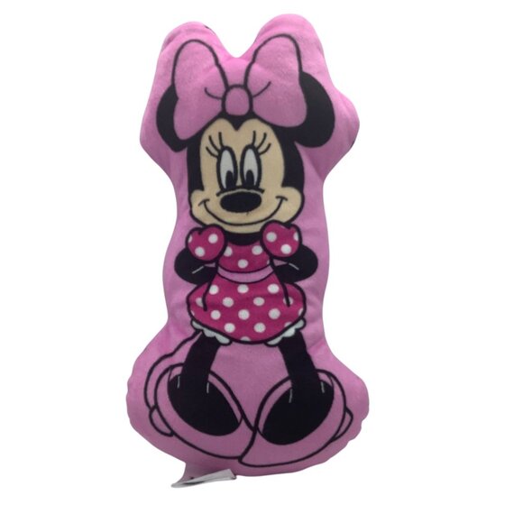 Disney Minnie Mouse Shaped Plush Pillow 12" OEKO-TEX - Picture 1 of 7